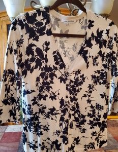 Black and off white cardigan sweater